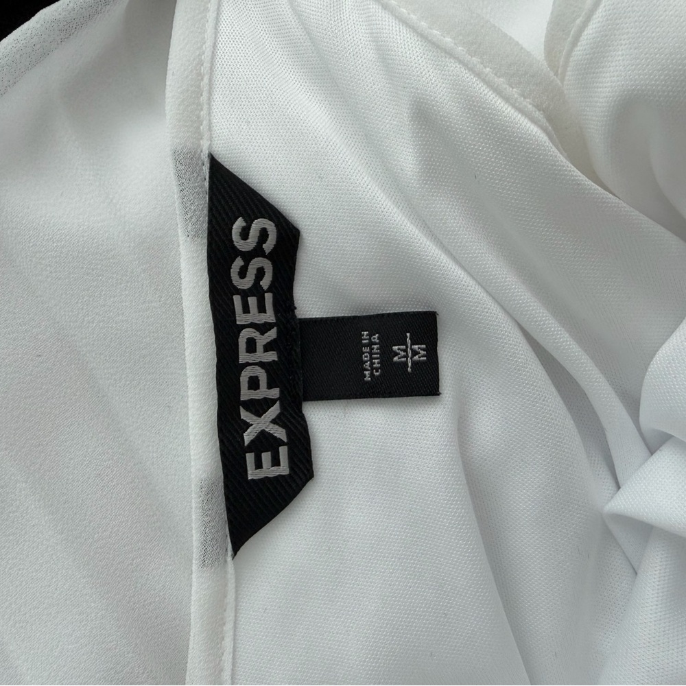 Express White Pleated Maxi Dress - Size M - Excellent Condition - Picture 7 of 9